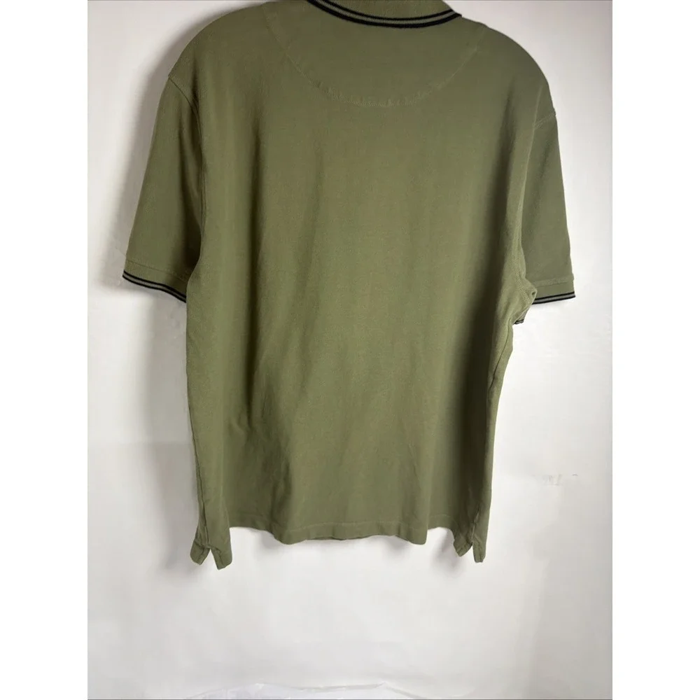 Banana Republic Polo Mens Large VTG Cotton Olive Green Short Sleeve Shirt‎ Polo
